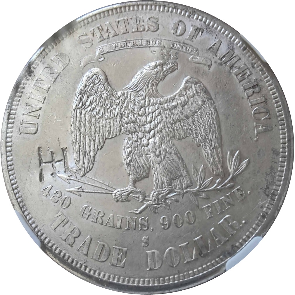 1874-S-Trade-Dollar-With-2-Chopmarks